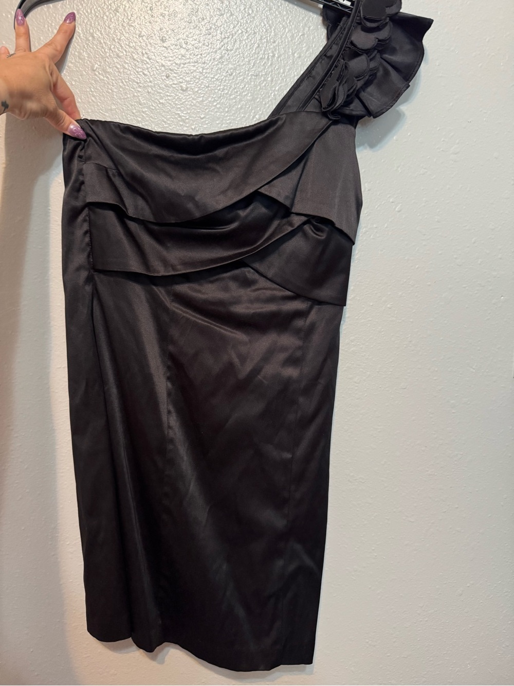 Black One-Shoulder Cocktail Dress
